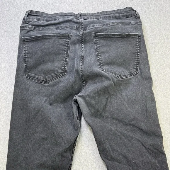 ZARA Y2K Gray Denim Straight Leg‎ Jeans Women's Size 14 - Picture 7 of 8